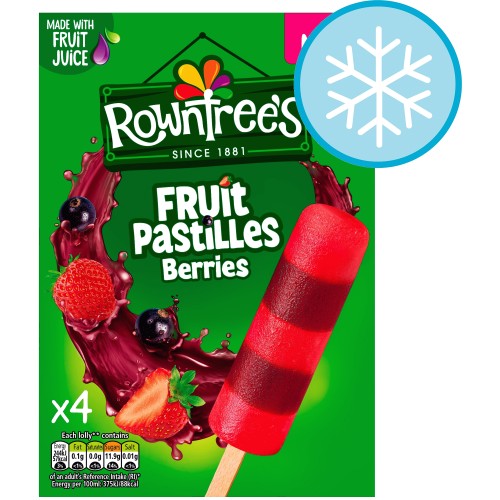 Rowntree's Fruit Pastilles Berries Ice Lollies (4 x 65ml)