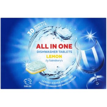 Sainsbury's All In One Dishwasher Tablets Lemon (30)