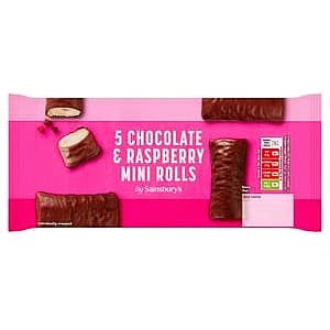 Sainsbury's Chocolate & Raspberry Mini Rolls (5)