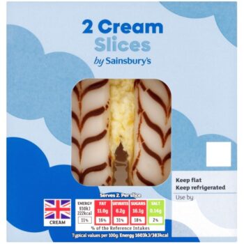 Sainsbury's Cream Slices (2 x 58g)