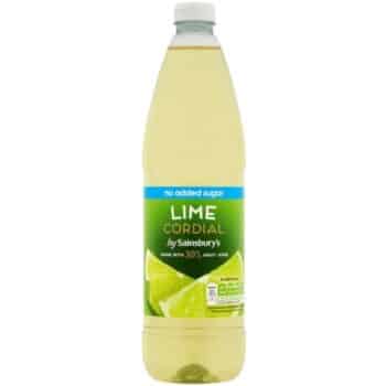 Sainsbury's Lime Cordial No Added Sugar (1 Litre)