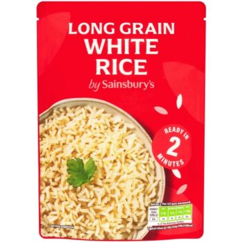 Sainsbury's Microwave Rice Long Grain White (250g)