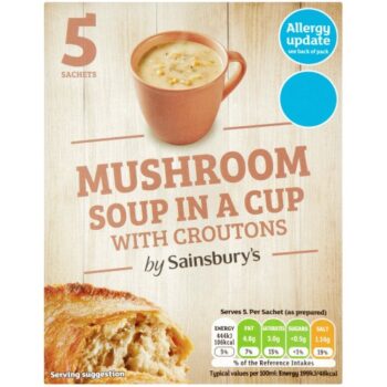 Sainsbury's Mushroom Soup in a Cup with Croutons (5 x 23g)