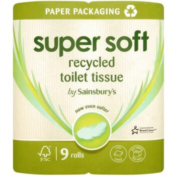 Sainsbury's Super Soft Toilet Tissues Recycled Rolls (9)