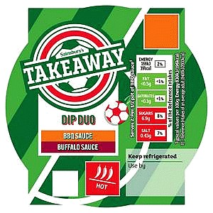 Sainsbury's Takeaway BBQ & Buffalo Sauce Dip Duo (80g)
