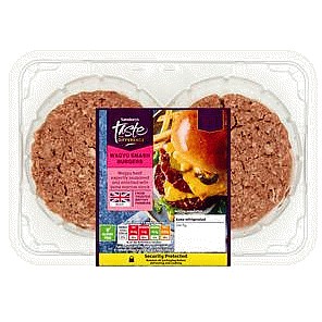 Sainsbury's Taste the Difference Wagyu Smash Burgers (340g)