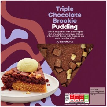 Sainsbury's Triple Chocolate Brookie Pudding (350g)