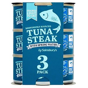 Sainsbury's Tuna Steak in Spring Water (3 x 120g)
