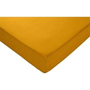 SH cotton rich fitted sheet new mustard double
