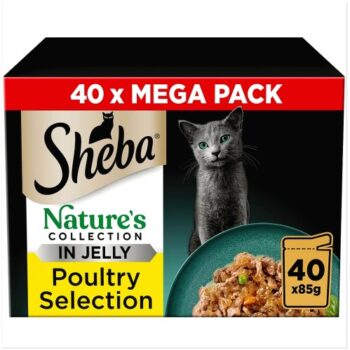SHEBA Nature's Collection Adult Wet Cat Food Poultry in Jelly Pouches (40 x 85g)