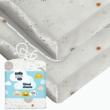 Silentnight Safe Nights Fitted Sheet Cot Bed Celestial (2)
