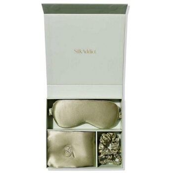 Silk Addict 100 % Mulberry Silk Gift Set Olive Green
