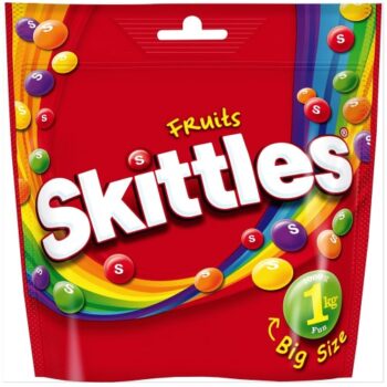 Skittles Vegan Chewy Sweets Fruit Flavoured Bulk Sharing Bag (1000g)