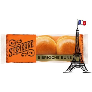 St Pierre 6 Sliced Brioche Burger Buns (6)