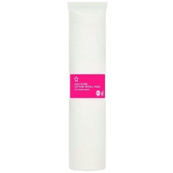 Superdrug 100% Pure Cotton Wool Pads 100 Round Pads