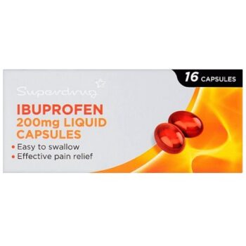 Superdrug Ibuprofen Liquid 16 Capsules