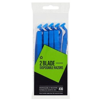 Superdrug Male Twin Blade Disposable Razors (10)