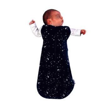 Sweet Dreamers Organic Cotton Baby Sleeping Bag Blue Moon And Stars 0-3 Months 2.5 Tog