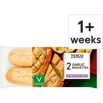 Tesco 2 Garlic Baguette (410g)