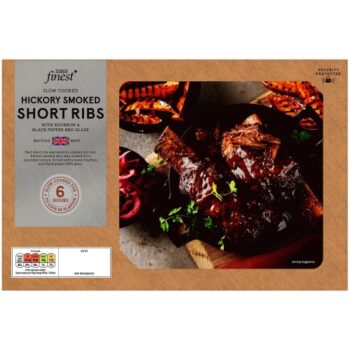 Tesco Finest 2 Hickory Smoked Beef Short Ribs with a Bourbon and Black Pepper Glaze