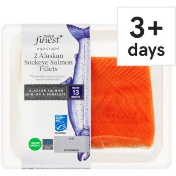 Tesco Finest 2 Wild Caught Sockeye Salmon Fillets (230g)