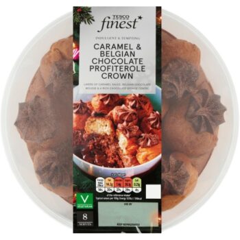 Tesco Finest Caramel & Belgian Chocolate Profiterole Crown