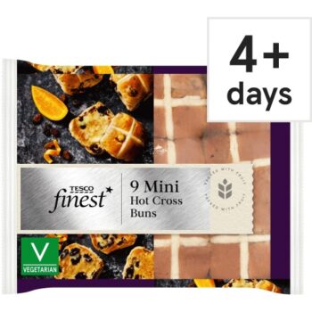 Tesco Finest Mini Hot Cross Buns (9)