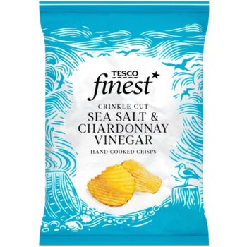Tesco Finest Sea Salt & Chardonnay Vinegar Crinkle Cut Crisps (150g)