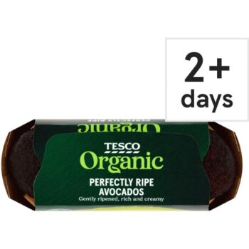 Tesco Organic Ripe & Ready Avocados Minimum (2)