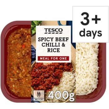 Tesco Spicy Beef Chilli & Rice (400g)