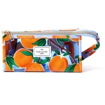 The Flat Lay Co . Jelly Flat Lay Makeup Box Bag Mediterranean Oranges