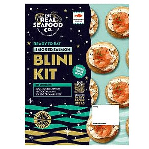 The Real Seafood Co. Ready to Eat Smoked Salmon Blini Kit