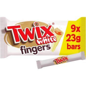 Twix White Chocolate Biscuit Snack Bars Multipack Chocolate (9 x 20g)