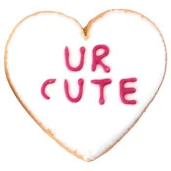 Valentines Heart Cookie With Icing Ur Cute (50g)