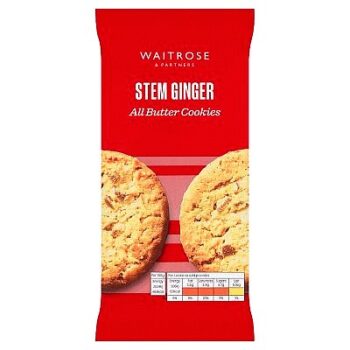 Waitrose 8 Stem Ginger All Butter Cookies (200g)