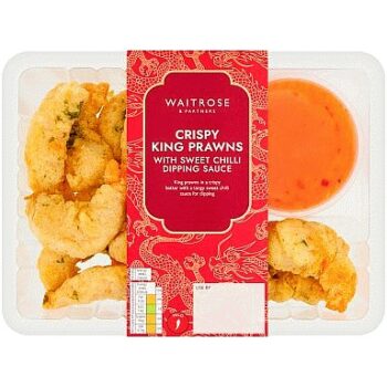 Waitrose Crispy Prawns with a Sweet Chilli Dip (210g)