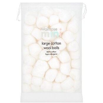 Waitrose Mini Baby Cotton Wool Balls (80)