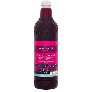 Waitrose No Added Sugar Blackcurrant High Juice (1 Litre)