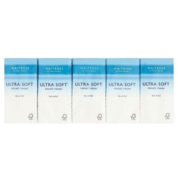 Waitrose Soft Pocket Tissues 10x10 sheets