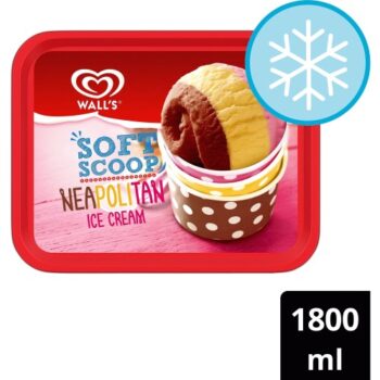 Walls Soft Scoop Neapolitan Ice Cream Tub (1800ml)