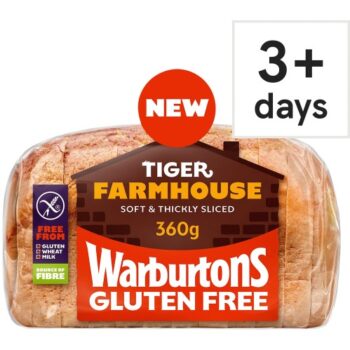 Warburtons Gluten Free Tiger Farmhouse white bread (360g)