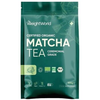 WeightWorld Certified Organic Ceremonial Matcha Tea Powder (100g)