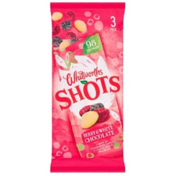 Whitworths Shots Berry & White Chocolate per pack (3Pack) (25g)