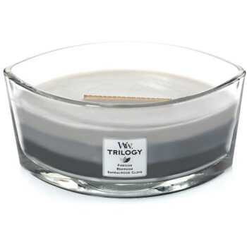 Woodwick Ellipse Candle Trilogy Warm Woods (453g)