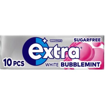 Wrigley's Extra White Bubblemint Chewing Gum Sugar Free (10 x 14g)