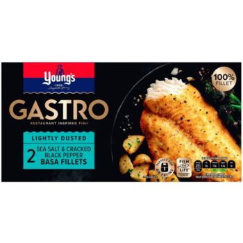 Young's Gastro Basa Fillets Dusted With Sea Salt & Black Pepper (2 x 310g)