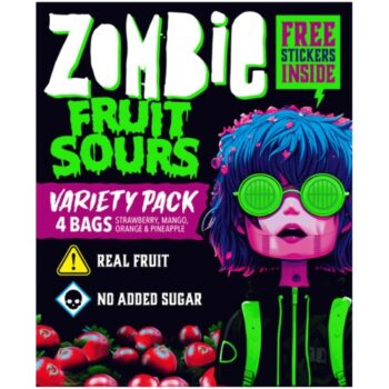 Zombie Sour Fruits Variety Multipack (4 x 20g)