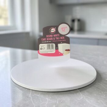 12" Round Cake Board + Tall Box
